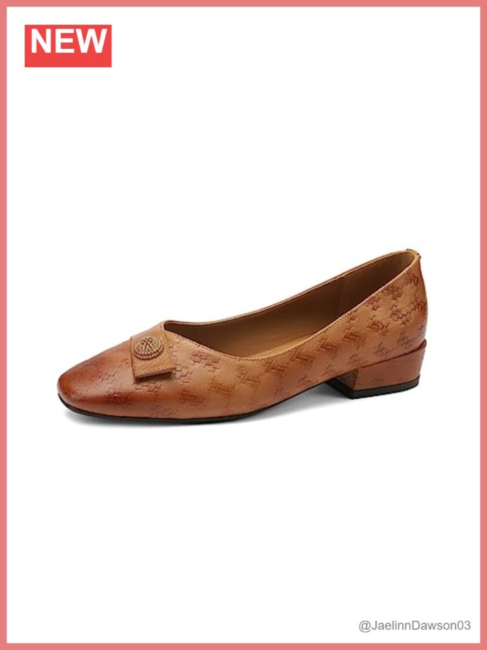 Genuine Leather Square Toe Low Heel Loafers Women Casual Slip On Shoes